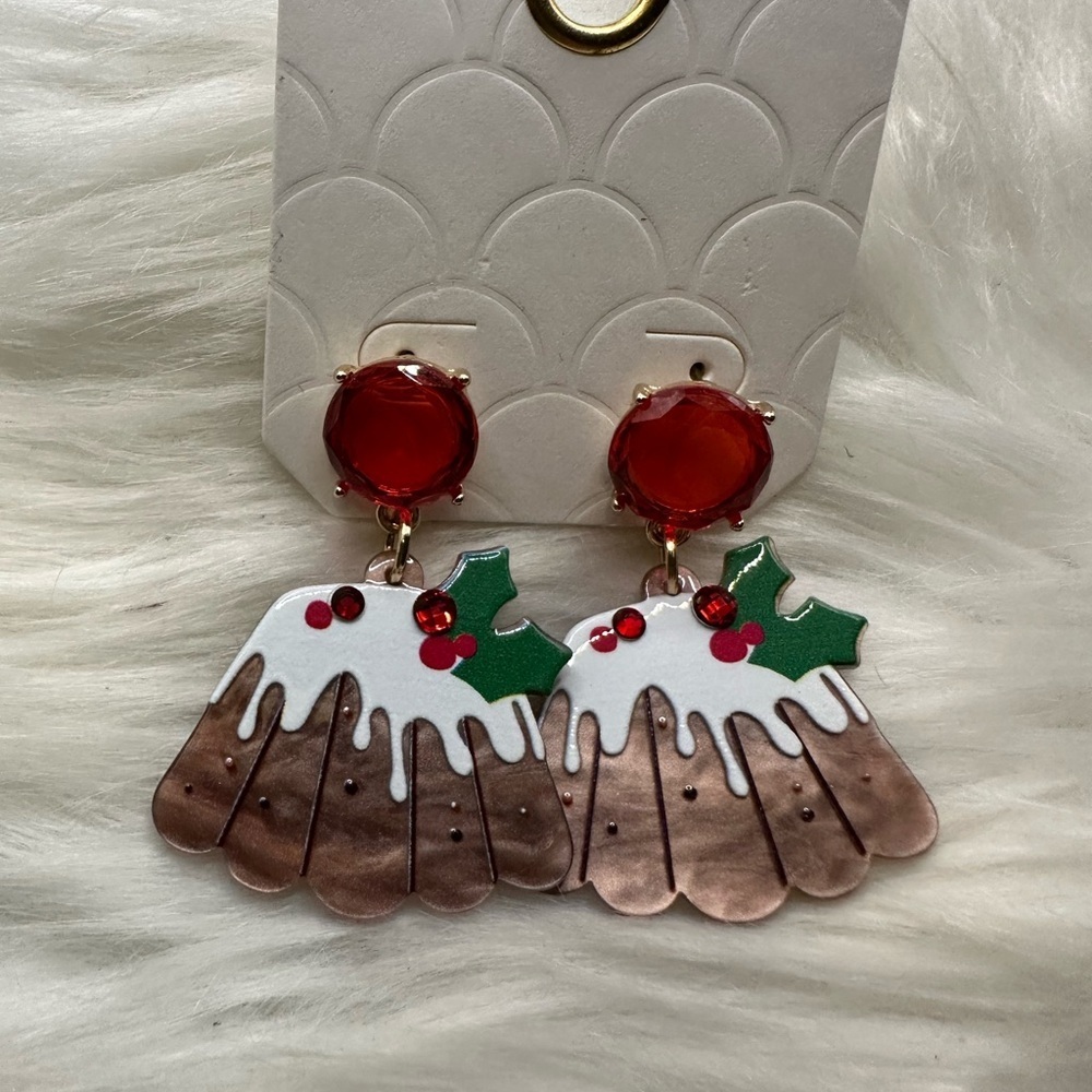 🩷5/$10 Festive Christmas Pudding Earrings